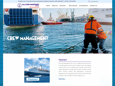 Ship Management Website design & Development